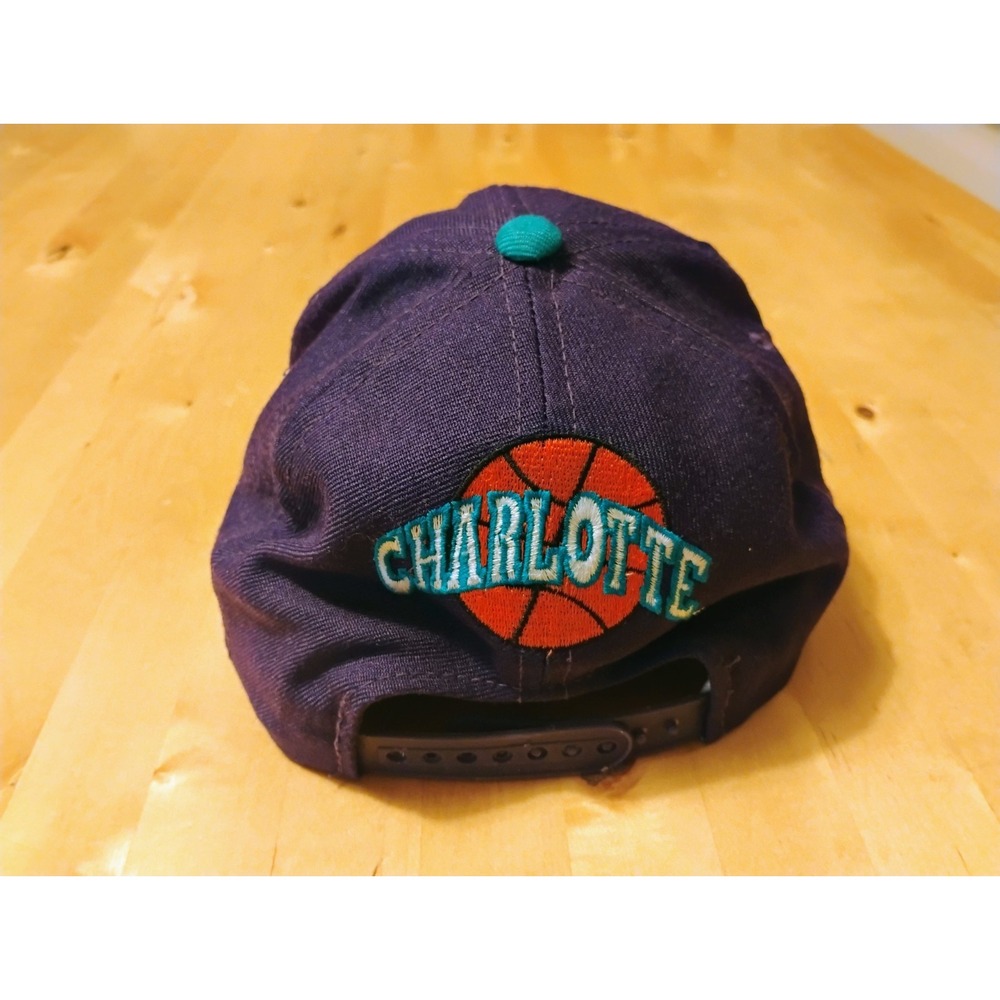 VTG 90s Charlotte Hornets Hat Cap Sports Specialties NBA Wool Blend Adjustable - Picture 11 of 14